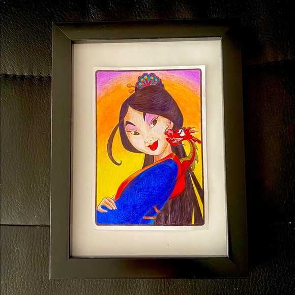 🎉 HOST PICK 🎉 🎊 Hand Drawn Mulan illustration 3.5 inch by 5 inches - Picture 2 of 3